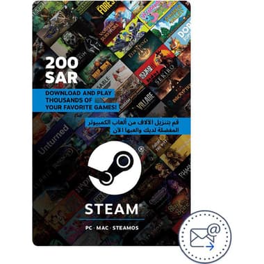 Steam SAR 200 Gift Card (Delivery by eMail)
Digital Code (KSA)