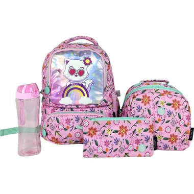Atrium Classic Meow
4-in-1 Value Set Backpack with Accessory, Pink