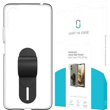 Just in Case Soft Back Cover Mobile Case with Strap
for Motorola moto g06 Power, Clear
