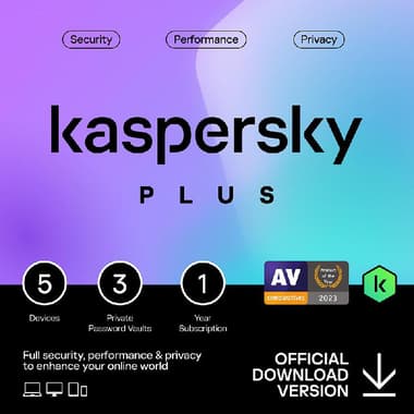 Kaspersky PLUS
Arabic/English, 5 Devices (1 Year), Product Key (Internet Download)