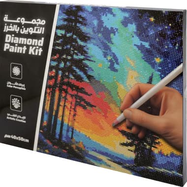 Starry Sky Diamond Painting Kit
Assorted Color, Canvas + Frame + Tools + Bags of Gems