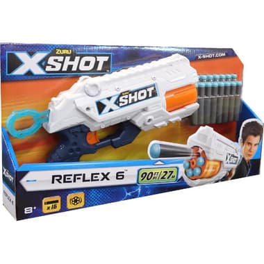 Zuru X-SHOT Reflex 6 Dart Blaster Gun Play Weapons
