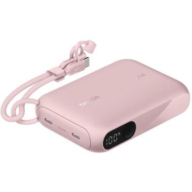 Belkin BoostCharge Power Bank 10000 mAh with Display
PD Fast Charging, 10000 mAh, Dual USB-C, Pink