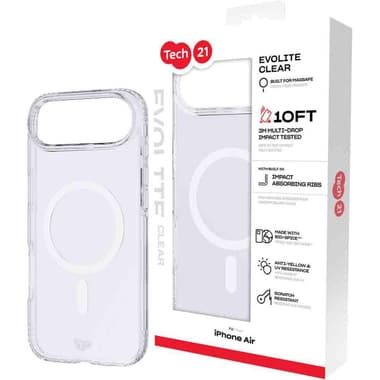 تيك 21 ايفو لايت ماغ سيف
غطاء خلفي للهاتف الذكي مع ماغ سيف, متوافق مع آيفون آير, شفاف