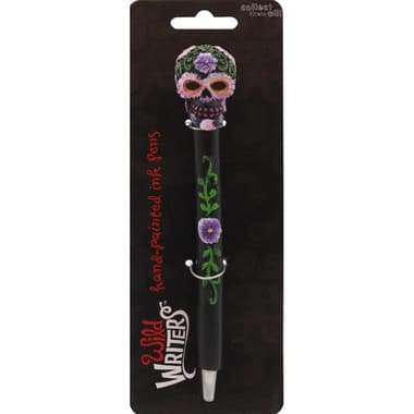 Wild Writers Polystone Floral Skull Rollerball Pen
Blue Ink Color, Medium, Ballpoint