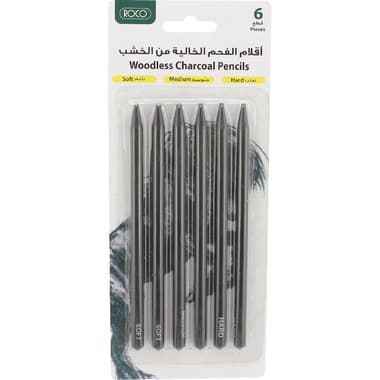 Roco Charcoal Pencil Drawing Set
2H;HB;2B;4B;6B;8B, 6 Pieces