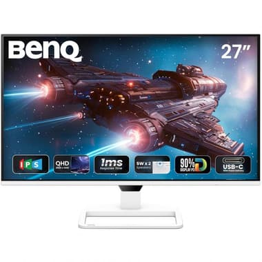 BenQ EW270Q 27" Gaming Monitor
LED, 2K, 200 Hz, 1ms (GtG), Built-in Dual Speaker (2 X 5W), White