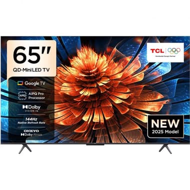 TCL 65" Smart TV
4K Mini-LED, 120 Hz/144 Hz (VRR), Black, Q6C MINI LED