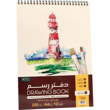 Roco Sketch Book
250 gsm, White, A4, 12 Sheets