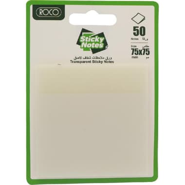 Roco Standard Self Stick Notes
75 X 75 mm, 50 Notes, Clear