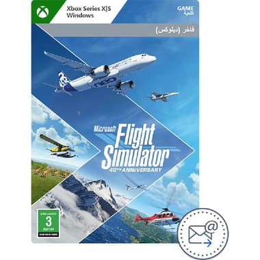 Digital Code
Flight Simulator 40th Anniversary - Deluxe Edition, Xbox Series X/Xbox Series S/Windows 10 (Games), Simulation & Strategy, ESD (Delivery by Email)