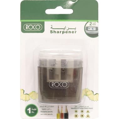 Roco Pocket Sharpener
2 Holes, Transparent Black