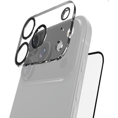 Raptic Air-Glass 2-in-1 Bundle: Tempered Glass + Camera Lens Protector Smartphone Display Protection
for iPhone 17 Pro Max, Clear