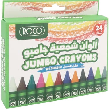 Roco Jumbo Wax Crayon
Assorted Color, 24 Colors