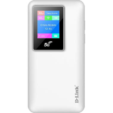 D-Link DWR-900V 5G Portable Router
5 GHz: up to 1201 Mbps/2.4 GHz: up to 573.6 Mbps, up to 32 Devices, Dual Band (2.4 GHz/5 GHz), Wi-Fi 6 (802.11ax), White