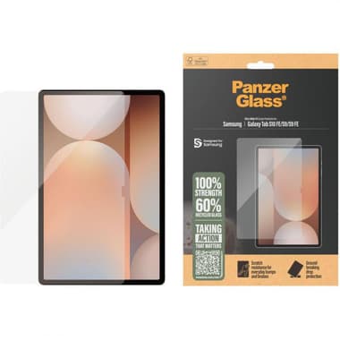 PanzerGlass Ultra-Wide Fit Tablet Screen Protector
for Samsung Galaxy Tab S10 FE/Galaxy Tab S9/Galaxy Tab S9 FE, Clear
