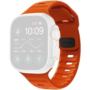 Nomad Sport Band Wrist Strap
for Apple Watch Ultra 2/Watch Series 10 46/Watch Series 9 45/Watch SE 44, FKM Fluoroelastomer Rubber, Ultra Orange