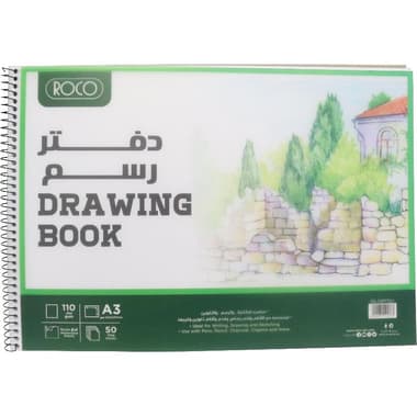 Roco Sketch Pad
110 gsm, White, A3, 50 Sheets