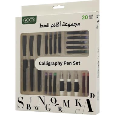 Roco Calligraphy/Lettering Set
English, Fine, Medium and Broad, Black;Blue;Red