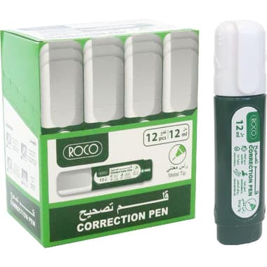 Roco Correction Pen
1 mm Metal Frame Round Tip, White