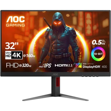 اية او سي U32G4 31.5 بوصة
شاشة ألعاب, دبليو ال اي دي, ضوء LED, مللي ثانية 0.3 زمن استجابة, أحمر/أسود