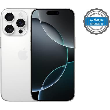 Renewed Grade B Apple iPhone 16 Pro
128 GB, White Titanium, 5G