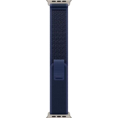 Apple Trail Loop Wrist Strap
for Apple Watch Ultra 2, Nylon, 90% Recycled Titanium, Polyester, Spandex, Medium/Large Band Size, Blue