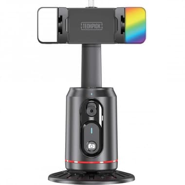 Techpick AI Tracking Stand Smartphone Desktop Stand with AI 360 Tracking
RGB Light Smartphone Camera Accessory, Universal, for Most Devices, Black
