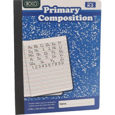 Roco Notebook
Early Creative Writing Tablet, 7.5 X 9.5 in, 200 Pages (100 Sheets), Double Ruled