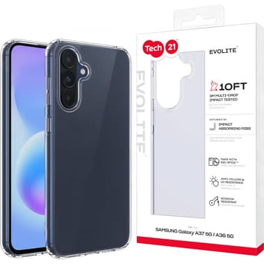 Tech21 EvoLite Back Cover Mobile Case
for Samsung Galaxy A37 5G, Clear