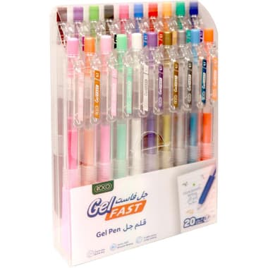 Roco Gel Fast Gel Ink Pen
Assorted Colors, 0.7 mm, Ballpoint;Nib Tip, 20 Pieces