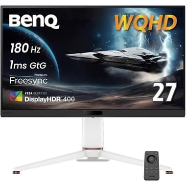 BenQ EX271Q 27" Gaming Monitor
LCD, 2K QHD (Quad HD), 180 Hz, 1ms (GtG), White