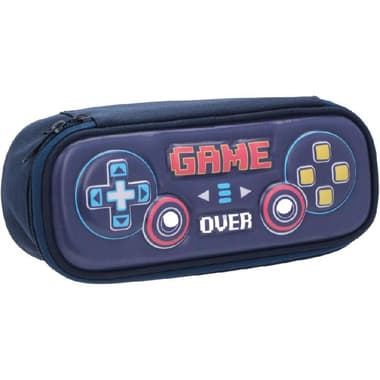 Soft Pencil Case
"Game Over" Gamepad Printed Design, Compact, Durable and Lightweight, Blue