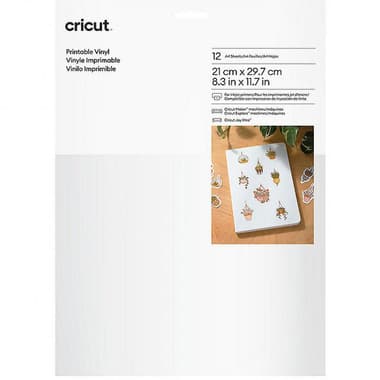 Cricut Printable Vinyl (Transparent) - A4
Works with Inkjet Printer, Clear