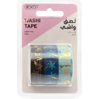 Roco Washi Tape
3 Reel (Foil Tape), 15 mm X 5 m, Assorted Color
