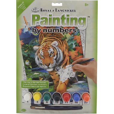 ROYAL & LANGNICKEL Tiger On The Prowl Paint-by-Number
7 Paint Pots, Brush, Board, Pattern
