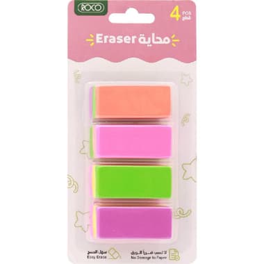 Roco Rubber Eraser
Colourful Long Bar, Assorted Color