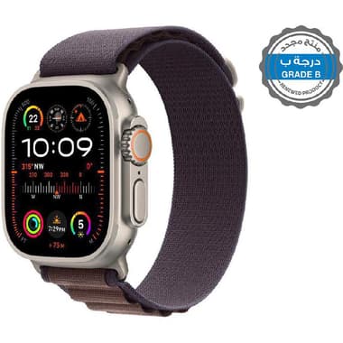 Renewed Grade B Apple Watch Ultra 2
GPS + Cellular, eSIM Supported, Natural Titanium Case/Indigo Alpine Loop - Medium