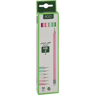Roco Premium Hexagonal Pink Pastel Assorted Color Pencil
HB 2, Standard, 12 Pencils