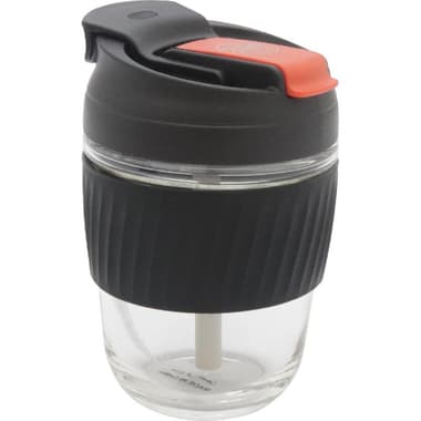 Atrium Mug
Botlle Glass with Lid Cover and Holder, Hot/Cold, 360.00 ml ( 12.67 oz ), Black/Red
