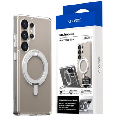Araree Duple M Stand Back Cover Mobile Case with MagSafe
for Samsung Galaxy S25 Ultra, Clear