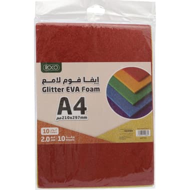 Roco EVA Foam Glitter Sheet - A4 (10 Pieces)
Assorted Color