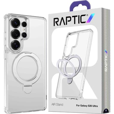 Raptic Air Stand Back Cover Mobile Case with MagSafe
for Samsung Galaxy S26 Ultra, Clear
