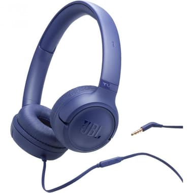 JBL Tune 530 On-Ear Headphones
Wired, Built-in Microphone, Blue