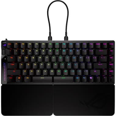 Asus ROG Falcata 75% Split Gaming Keyboard
Bluetooth/Wireless (2.4 GHz RF)/Wired, for Laptop/Desktop Computer/Gaming Desktop Computer/CPU Windows OS, Black