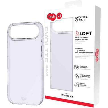 Tech21 EvoLite Back Cover Mobile Case
for iPhone Air, Clear