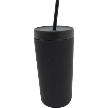 Bamboo Fibre Water Bottle
Eco Cup with Straw, Cold, 500.00 ml ( 17.60 oz ), Black