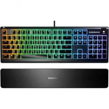 SteelSeries Apex 3 RGB Gaming Keyboard
Wired, for Devices with Windows/macOS/ChromeOS/Xbox/PlayStation, Black