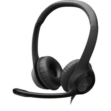 Logitech H390 On-Ear Headphones
Wired, USB-C, Rotating Microphone, Black
