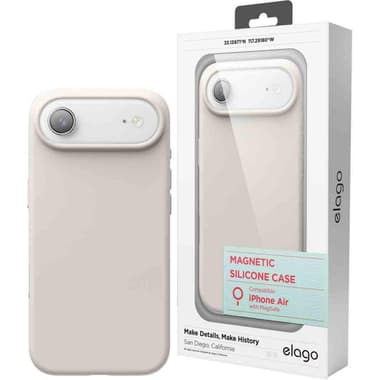 Elago Magnetic Silicone Back Cover Mobile Case with MagSafe
for iPhone Air, Stone